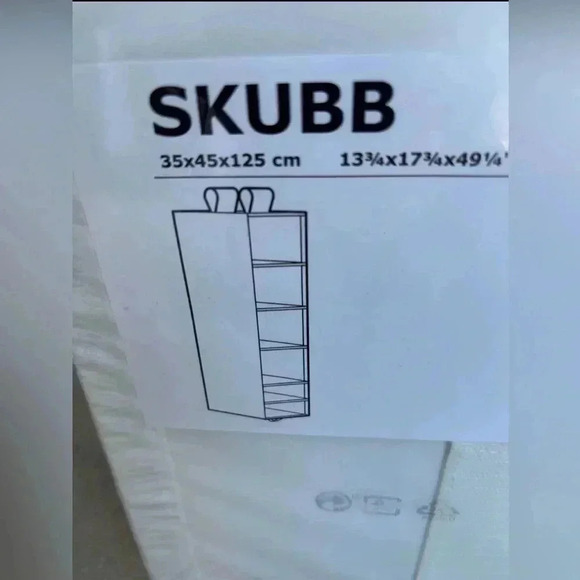 IKEA Skubb Hanging Clothes Closet Storage organizer, white - - Picture 1 of 3